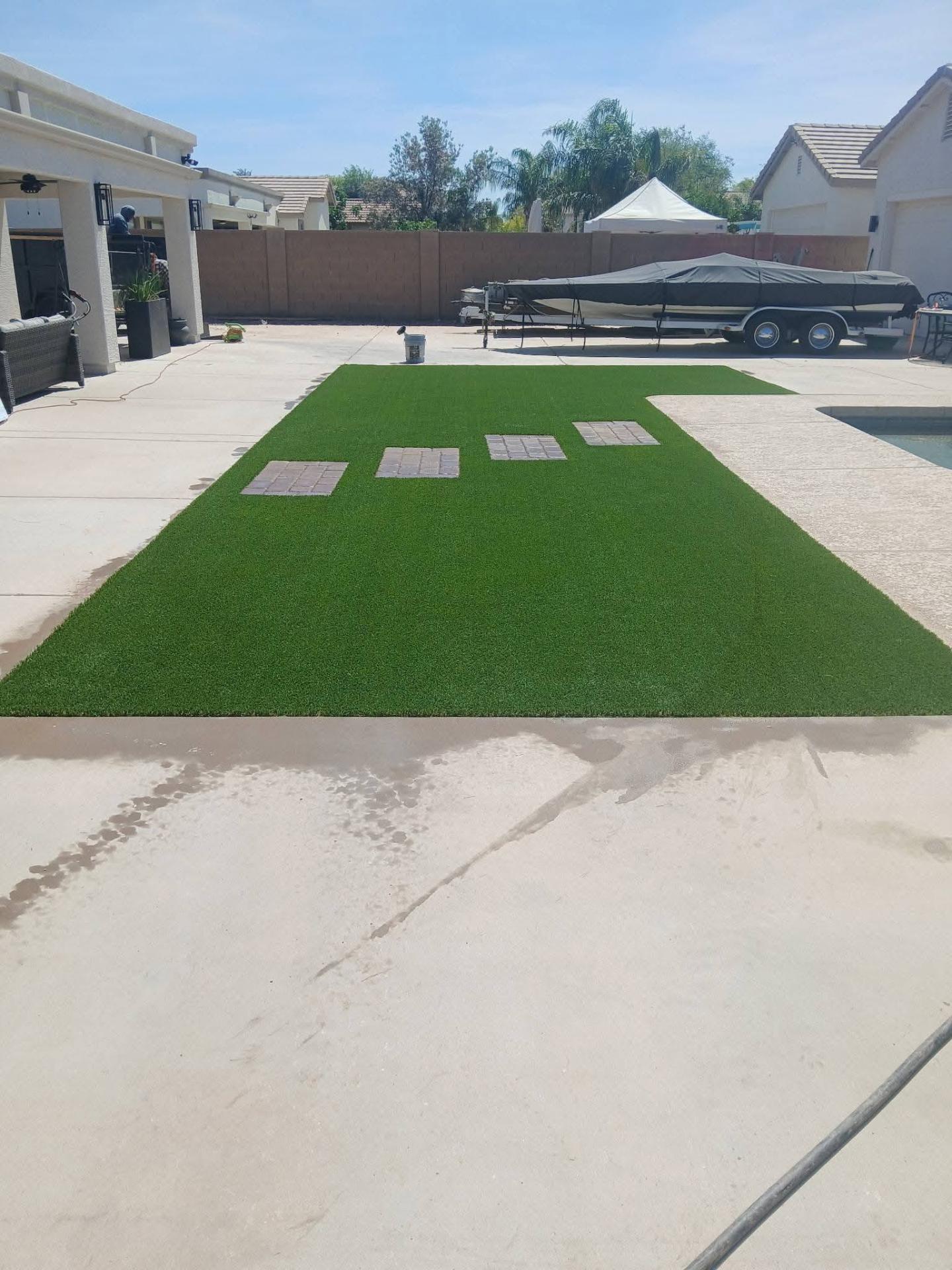 Poolside turf